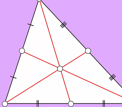 تعریف، فرمول محاسبه میانه مثلث