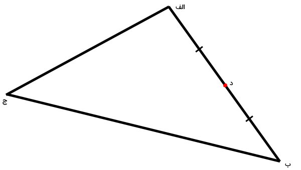 مشخص کردن مرکز ضلع الف ب